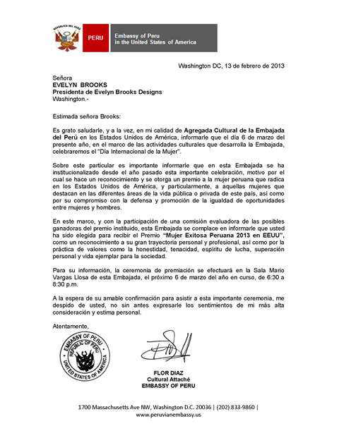 Mujer Exitosa Peruana 2013