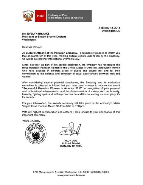 Succesful Peruvian Women Award 2013