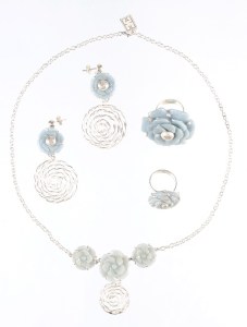 One of my 1st designs made with natural Peruvian celestine