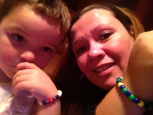 Mommy & Tyler's favorite things to do together: Beading jewelry;) Keep US busy