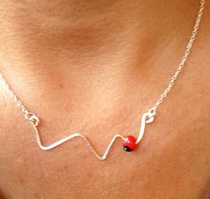 Dainty good luck silver necklace